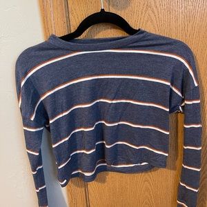 Charlotte Russe Long Sleeve Cropped Shirt